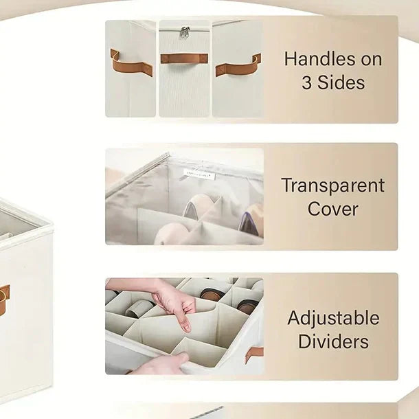 Luxury Clear Shoe Organizer Box – Stackable Dustproof Storage