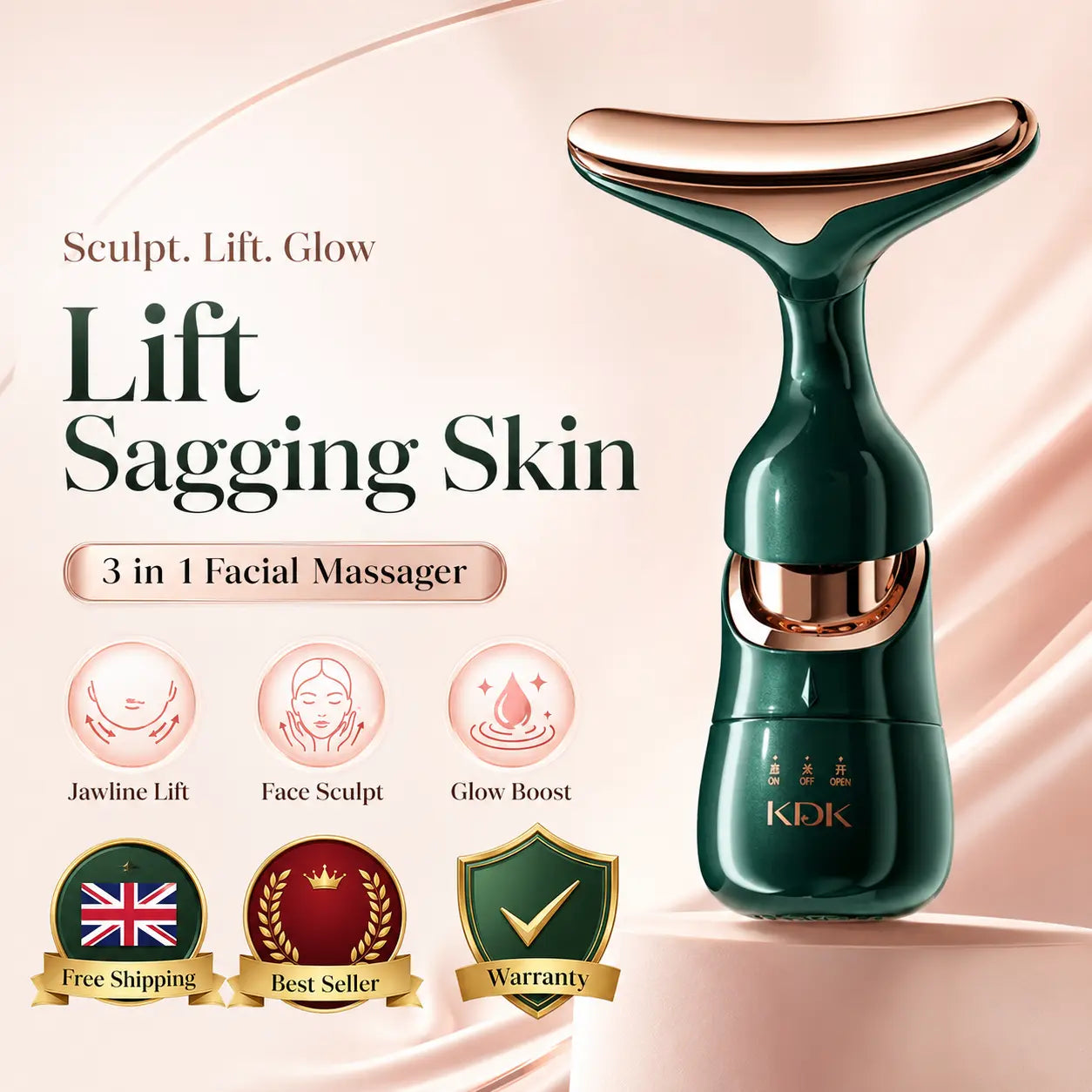 SculptVibe™  Face Lifting Anti Ageing Face Massager | Look 5 Years Younger Without Leaving Your Bedroom
