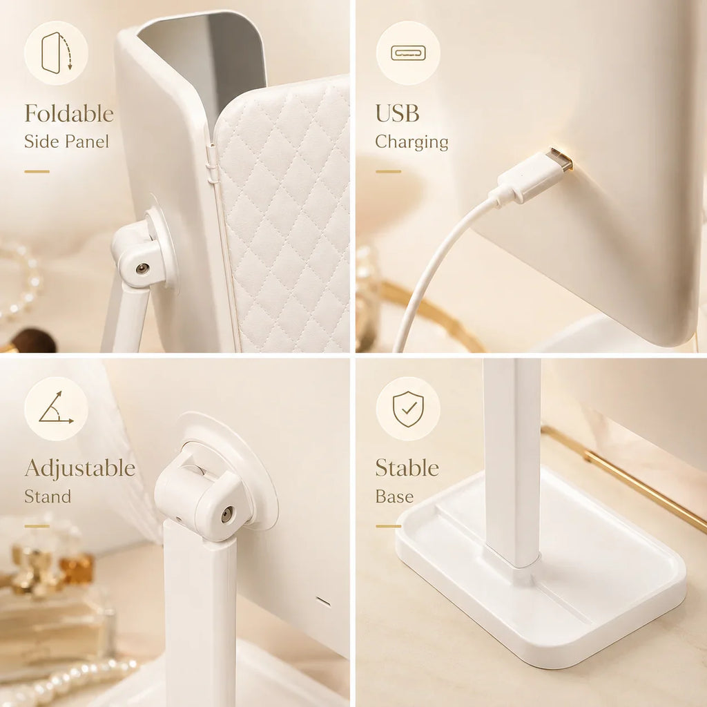 AuraGlow™ LED Makeup Mirror & Organiser | Bad Lighting Is Ruining Your Makeup — This Fixes It