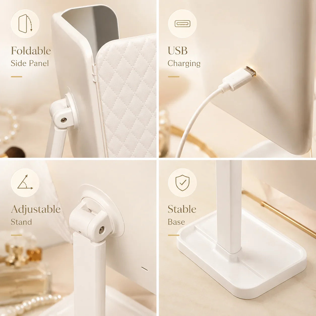 AuraGlow™ LED Makeup Mirror & Organiser | Bad Lighting Is Ruining Your Makeup — This Fixes It