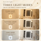 AuraGlow™ LED Makeup Mirror & Organiser | Bad Lighting Is Ruining Your Makeup — This Fixes It